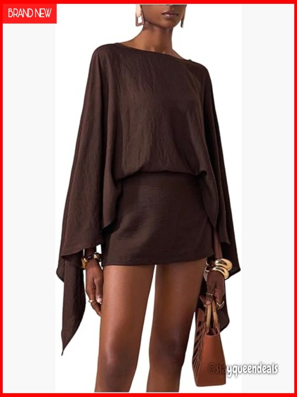 Long Sleeve Boat Neck Blouse and Shorts Set, Rayon Blend, Vacation Outfit